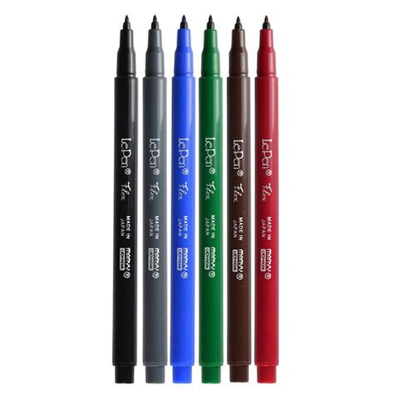 uchida LePen Flex Set of 6 Primary Color Pens (4800-6A) - Image 2